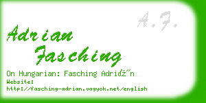 adrian fasching business card